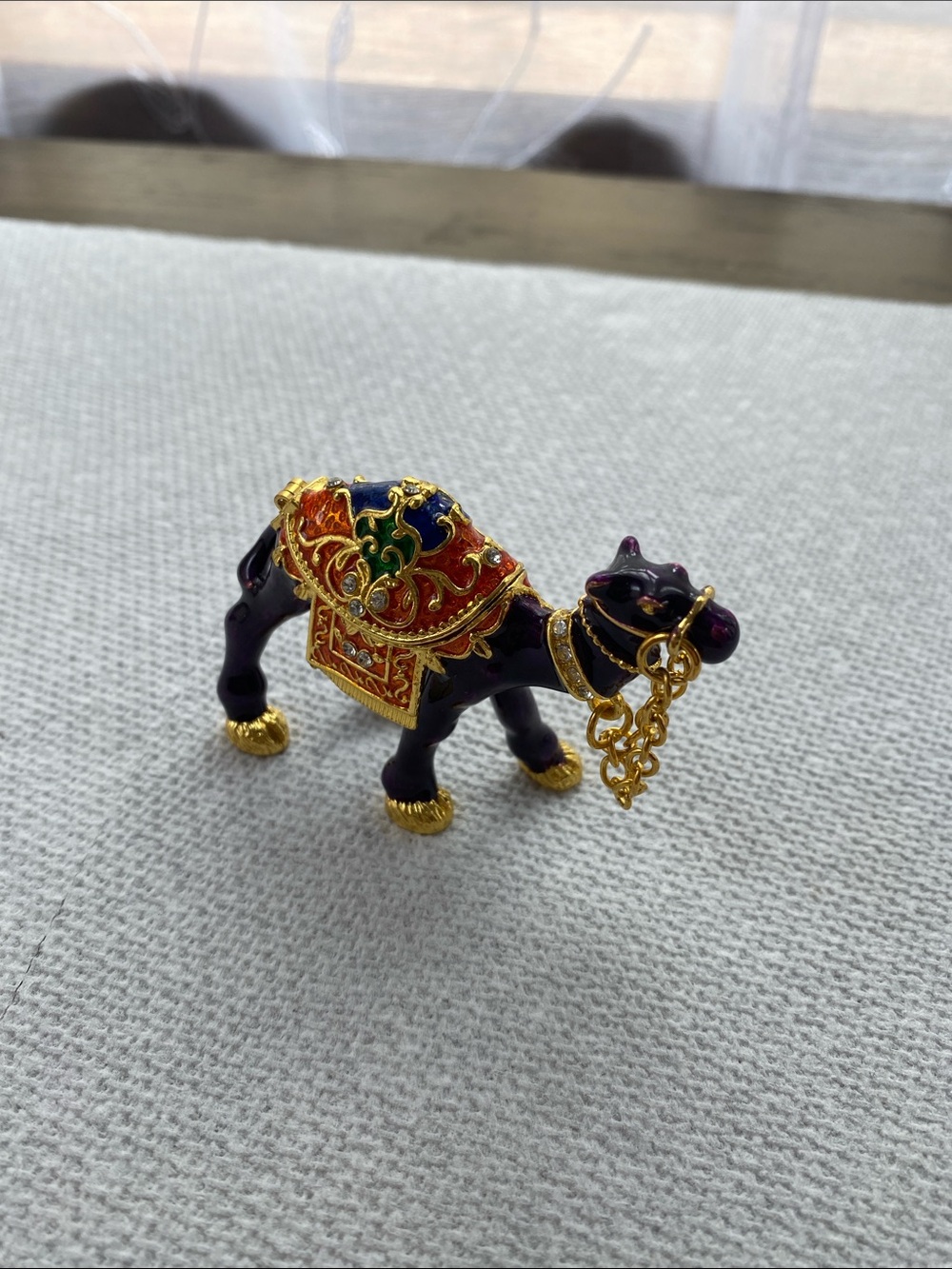 Purple and Gold Camel Figurine Trinket Box - Picture 6 of 9